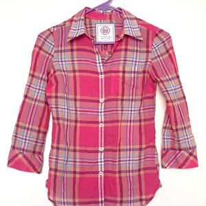 Women's So Perfect Button Up Top Size XS Snug Fit